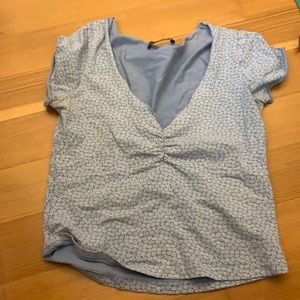 Brandy Melville Floral V-Neck Shirt